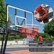 preview thumbnail 1 of 12, Portable Basketball Hoop with Adjustable Height 8-10ft for All Ages - 43.3"x29.6" Black