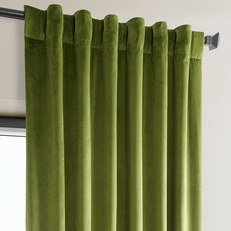 Exclusive Fabrics Heritage Plush Velvet Room Darkening Curtains (1 ...