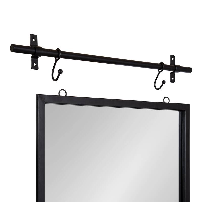 Kate and Laurel Gammons Hanging Farmhouse Wall Mirror with Lower Shelf