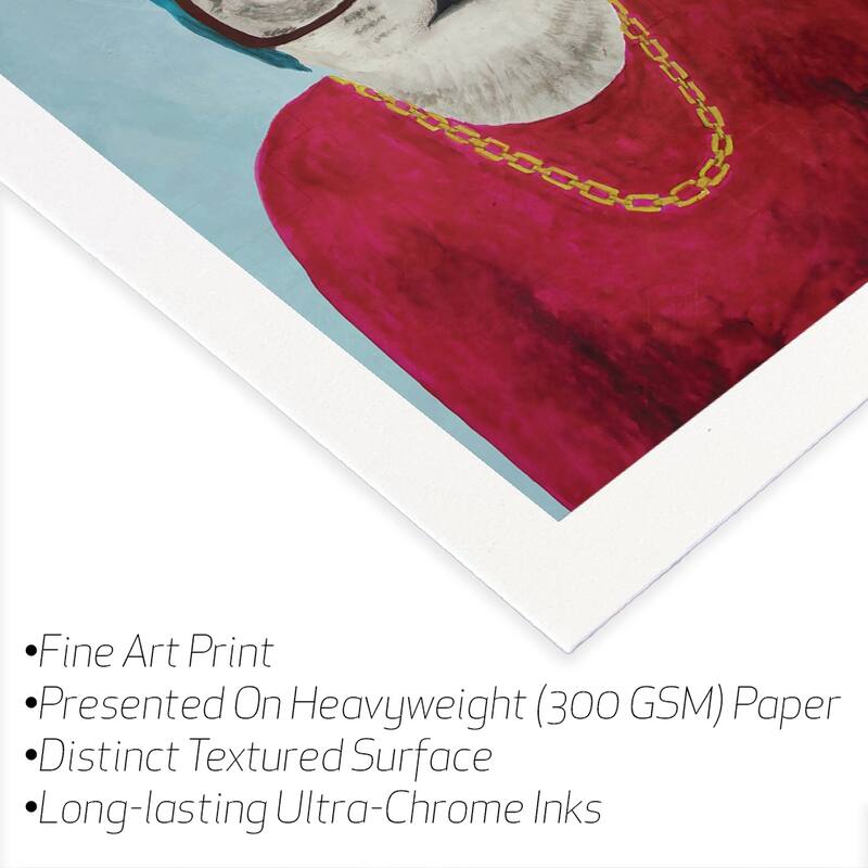 Rapper Cat Fine Art Paper Print by Coco de Paris - Multi - 32x24