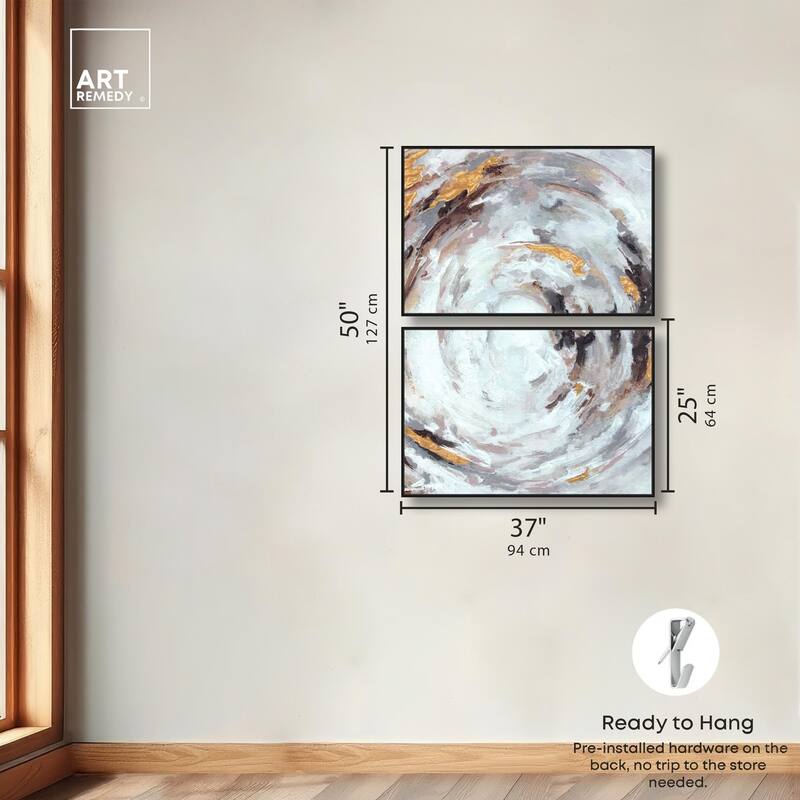 Cyclone Art Canvas Set of 2 by Art Remedy