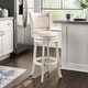 preview thumbnail 9 of 49, Verona Panel Back Linen Swivel 29-inch High Back Bar Stool by iNSPIRE Q Classic