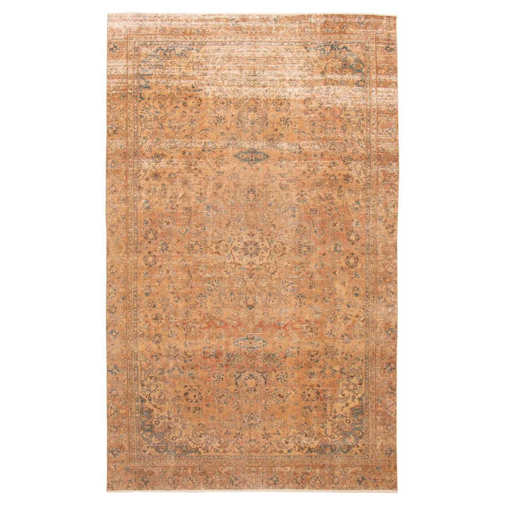 ECARPETGALLERY Hand-knotted Antalya Vintage Light Copper Wool Rug - 8'1 x 13'0