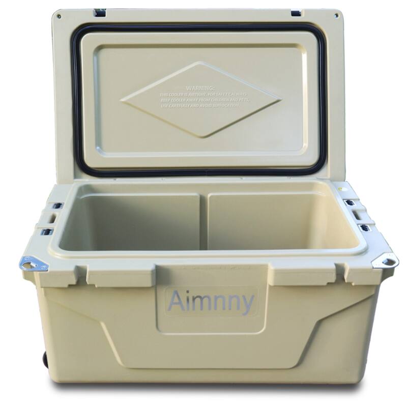 65 Quart Camping Ice Chest Beer Box Outdoor Fishing Cooler W/ Wheels