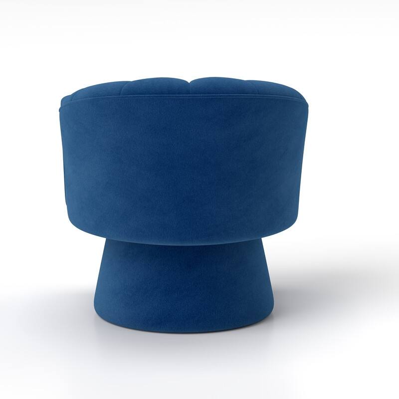 SEYNAR Modern Glam Velvet Upholstered Round Swivel Accent Arm Barrel Chair for Living Room Set of 2