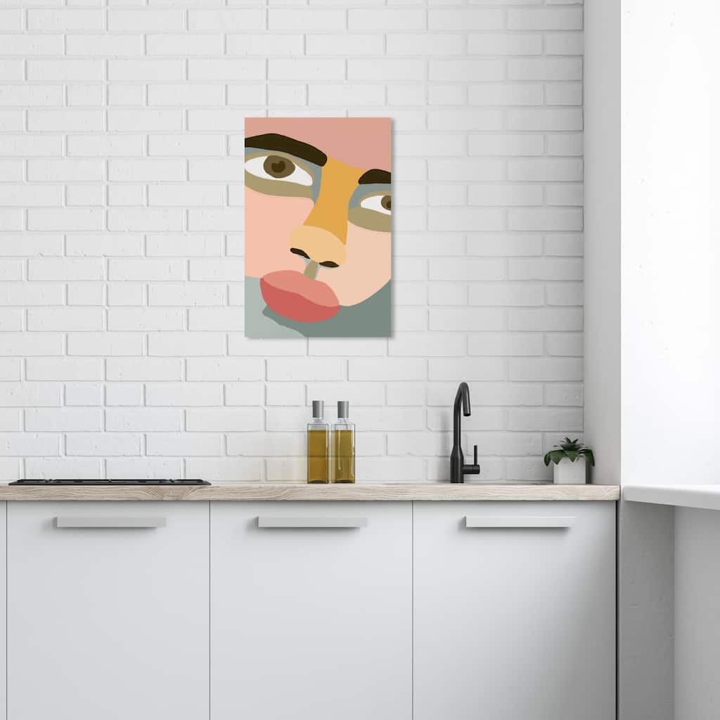 Wynwood Studio Canvas People and Portraits Closeup Portrait Pink and Modern & Contemporary Wall Art Canvas Print