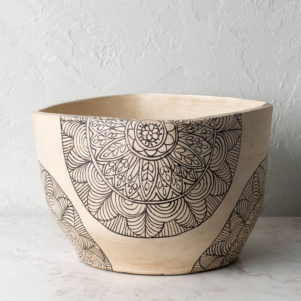 Artistic Weavers Gene Terracotta Mandala Indoor Planter