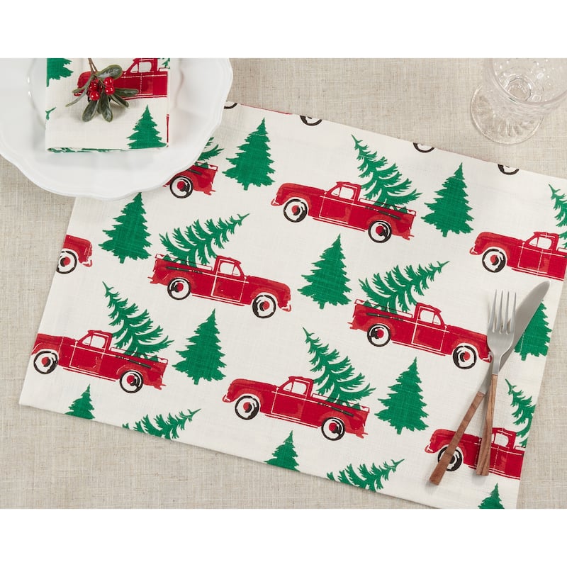 Christmas Truck Design Placemats (Set of 4)