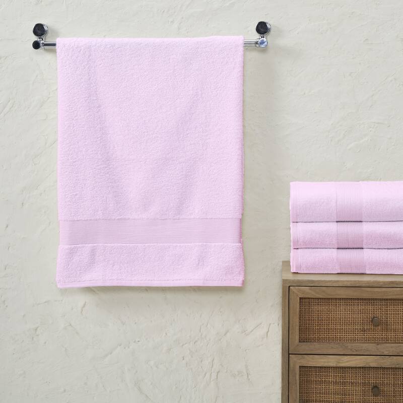 Fabstyles Soft Absorbent Bath Towel, 27 x 54 Inches, Set of 4