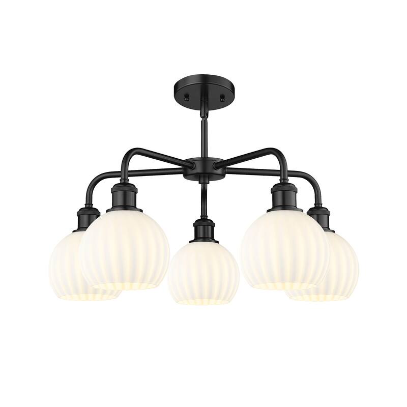 Innovations Lighting 516-5C-14-24-White Venetian-Indoor Chandelier