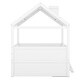 preview thumbnail 10 of 10, White Full Size Wood House Bed with Fence & Roof