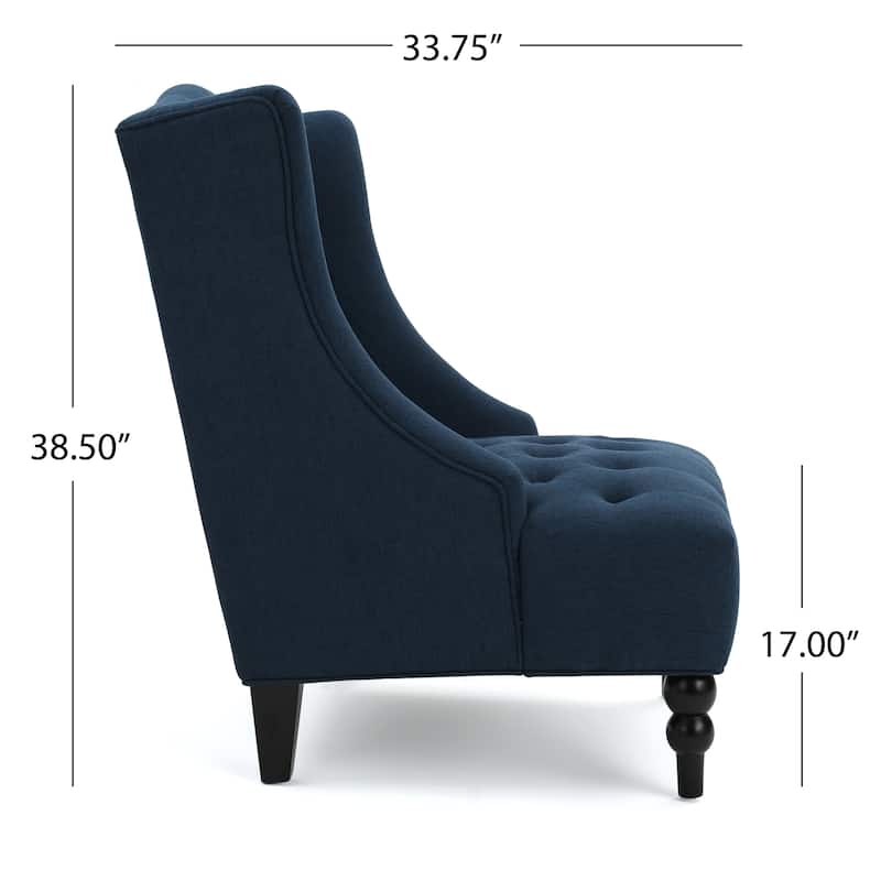 Christopher Knight Home Toddman Tufted High-Back Club Chair - 27.25" L x 33.75" W x 38.50" H
