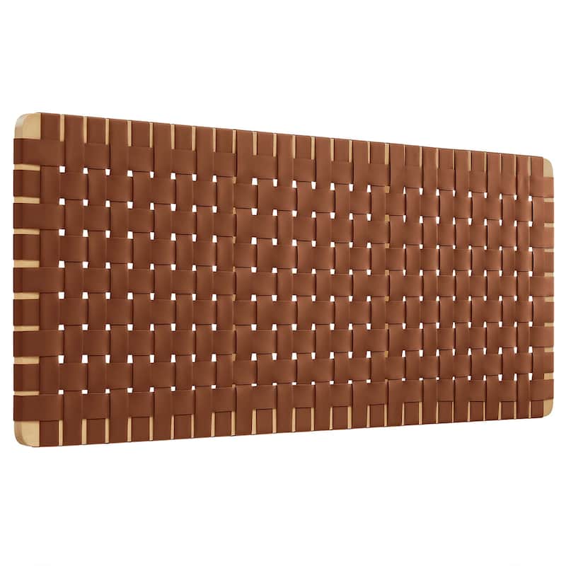 Sparta Wall-Mount Twin/Full/Queen/King Vegan Leather Weave Headboard
