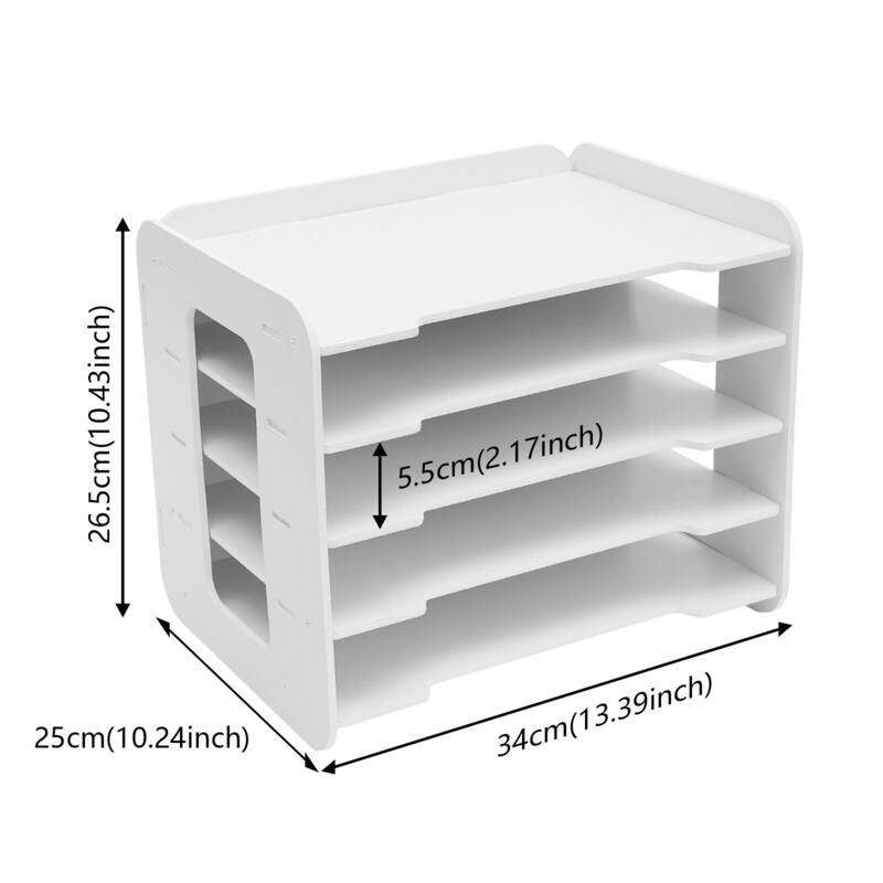 Office Desk Organizer Document Organizer with 5 Shelves Bed Bath
