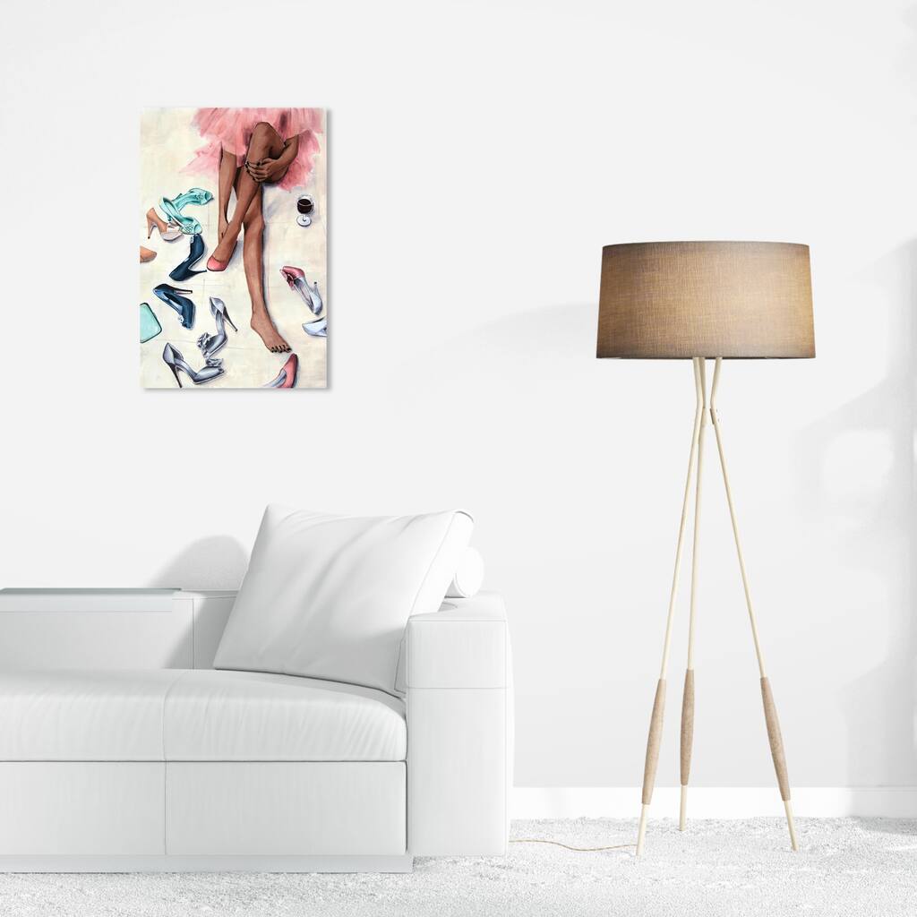 Wynwood Studio Canvas Fashion and Glam Shoe Diva Pink and Glam Wall Art Canvas Print