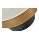 preview thumbnail 3 of 1, Aurelle Home Glam Gold Rimmed Marble Coffee Table