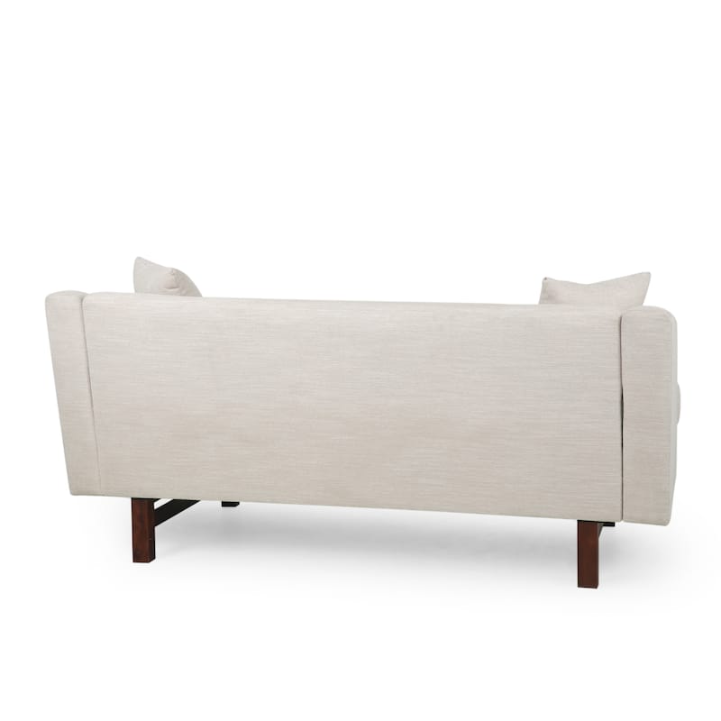 73.5" Loveseat, Family Room Fabric Sofa, Tufted Upholstered Arm Couch with Wood Legs for Living Room Bedroom
