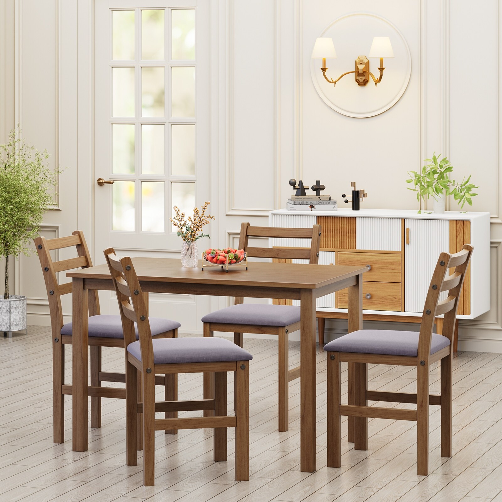 Dining Table TrailBlaze 5-Piece Set For 4, Kitchen Table Cushion