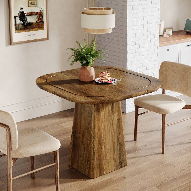 31.5" Square Dining Table for 2-4, Farmhouse Small Kitchen Table