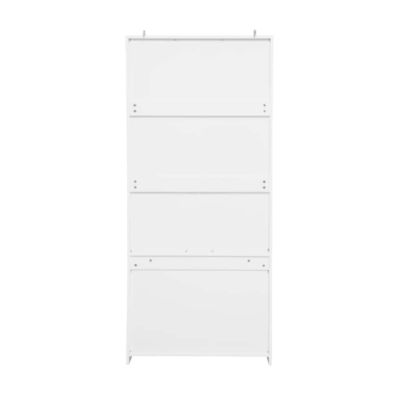 3 Drawer Wardrobe Armoire White Closet / Hollow Pattern Doors bedrooms Clothes Storage Cabinet