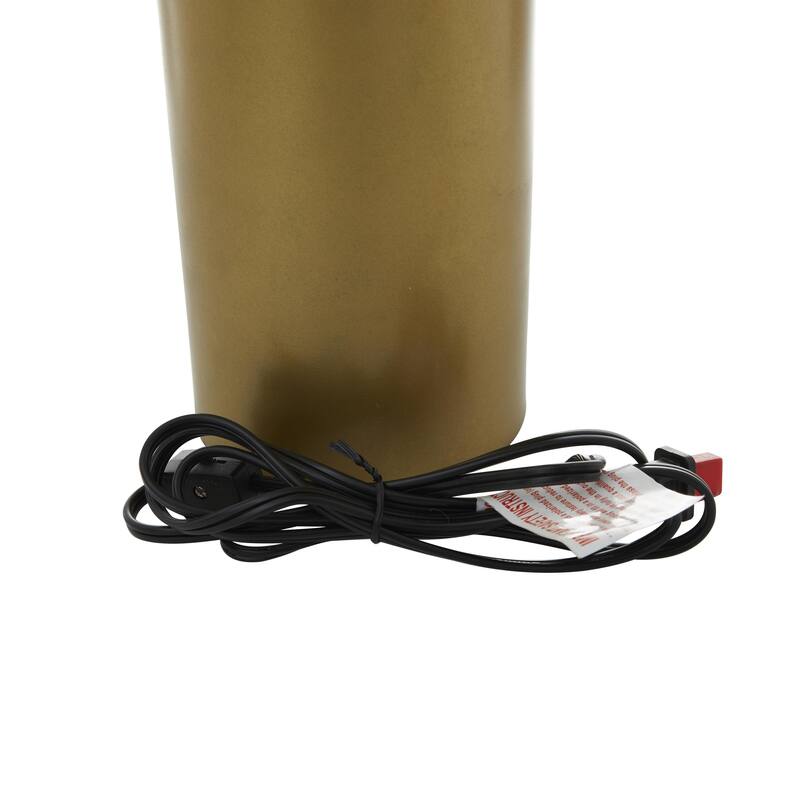 Metal Room Accent Lamp with Dome Shade - Gold & Black - Roche River Decor