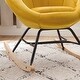preview thumbnail 16 of 32, Modern Velvet Tufted Back Round Accent Rocking Chair for Teenager