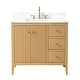 preview thumbnail 79 of 95, Vanity Art 36" Single Sink Bathroom Vanity Cabinet with Engineered Marble Countertop