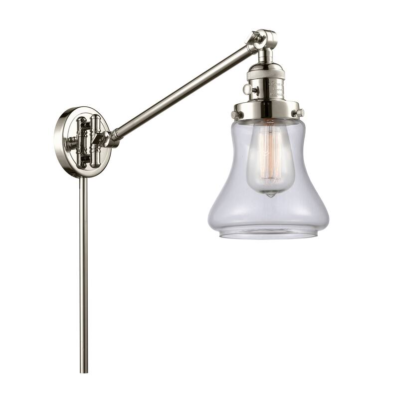 Innovations Lighting Bellmont Single Light 25" Tall Bathroom Sconce - Polished Nickel / Clear