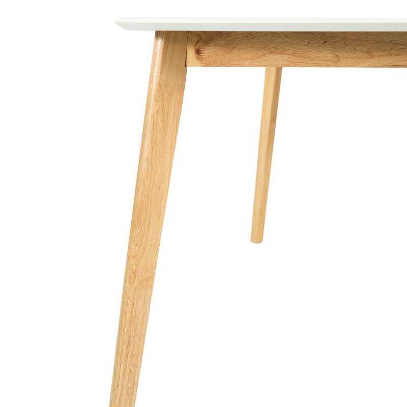 5-Piece Dining Table and Chair Set, Wooden Dining Room Furniture Set with Rectangle Table and 4 Upholstered Chairs