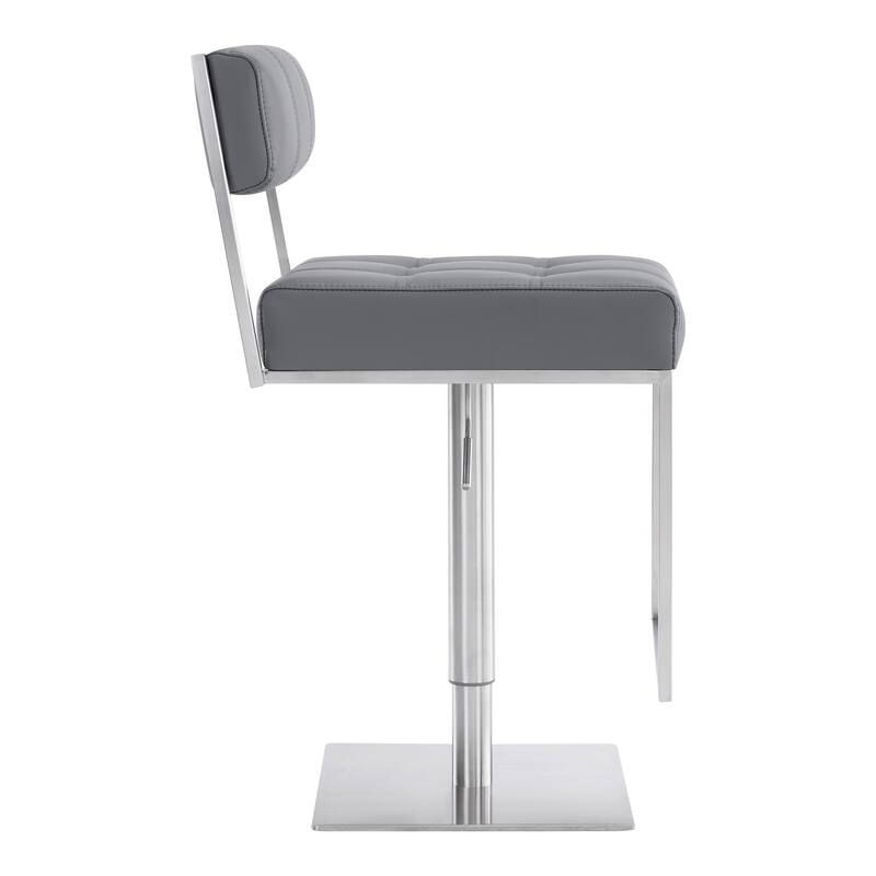 Michele Modern Upholstered Adjustable Height Swivel Barstool