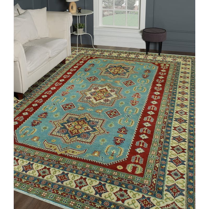 Kazak Tiger Lt. Blue/Ivory Rug - 8'4" x 11'3"