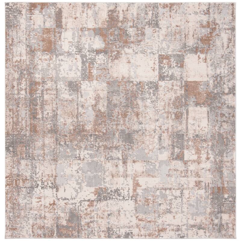 SAFAVIEH Invista Allyson Contemporary Rug - 6'7" Square - Cream/Beige