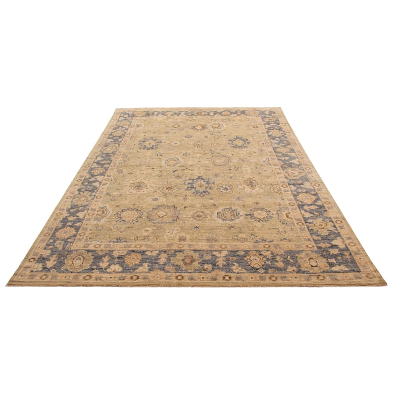 ECARPETGALLERY Hand-knotted Jules Serapi Green Wool Rug - 10'2 x 13'9