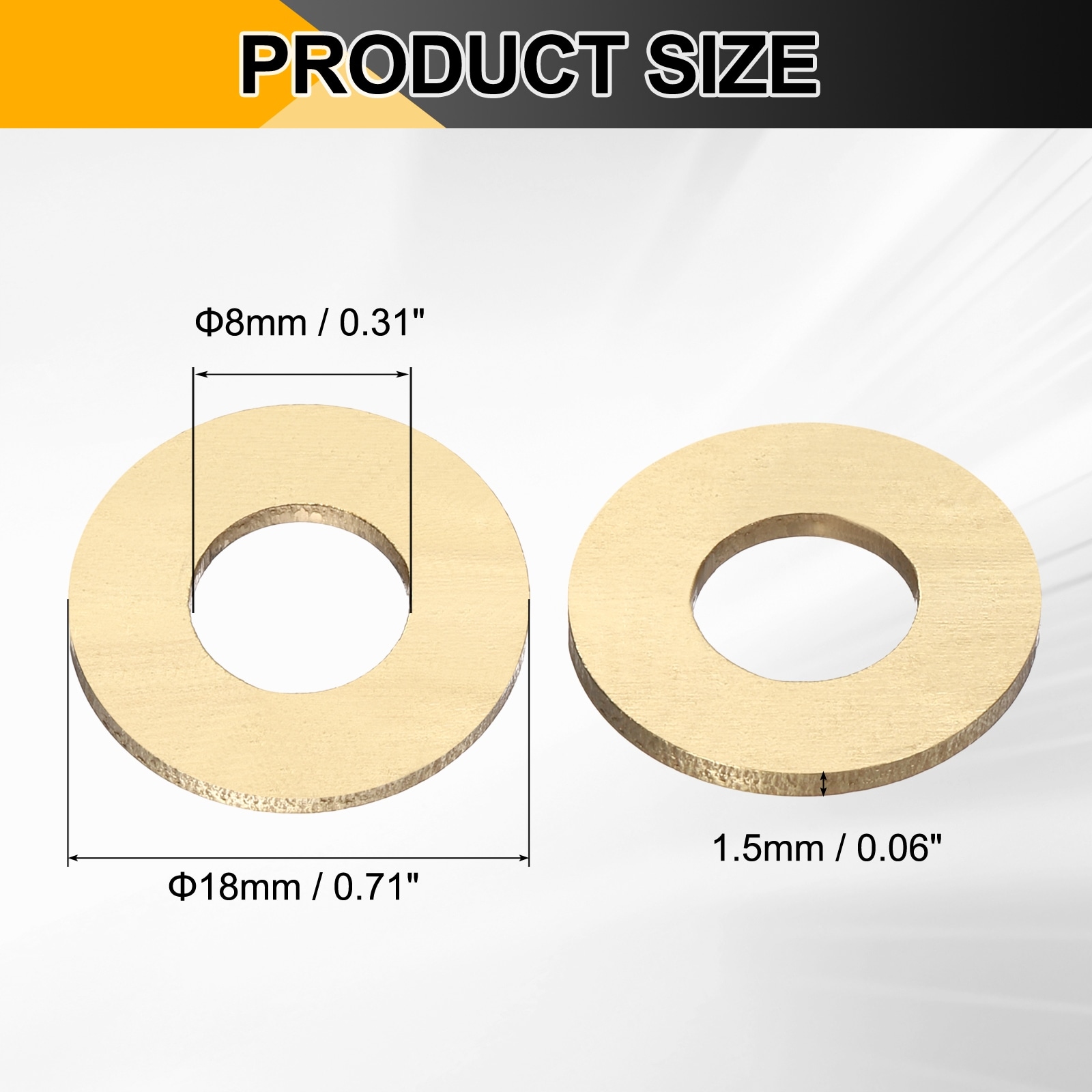 Flat Washer, Brass Sealing Washers for Screws Bolt