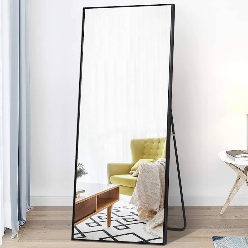 Framed Floor Mirror Standing Holder Full Length Mirrors