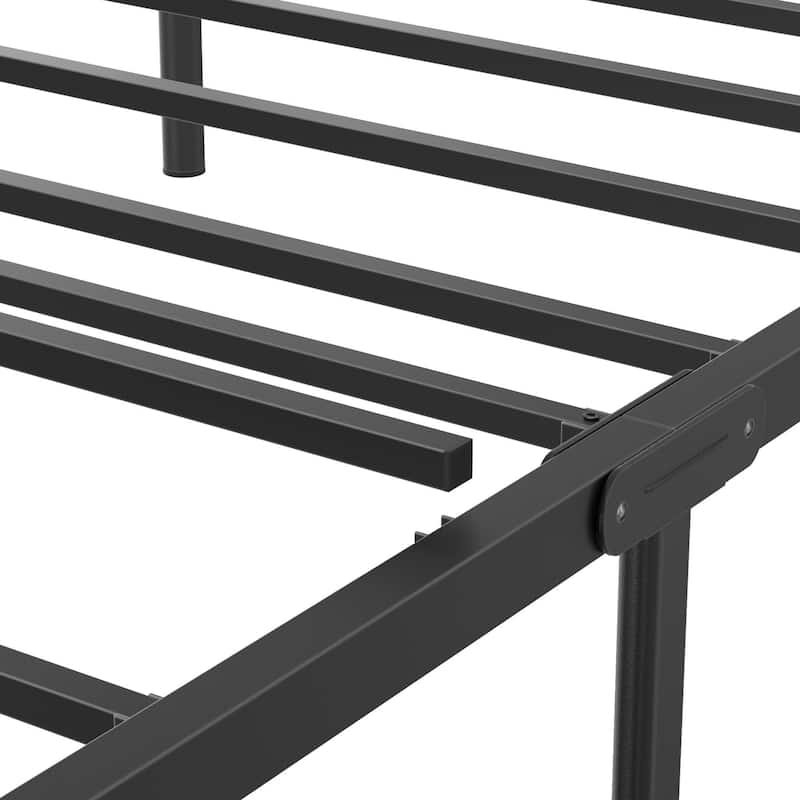 VECELO Twin Bed Set of 2 Canopy Bed Frame with Headboard and Footboard, Metal Four Posters Design