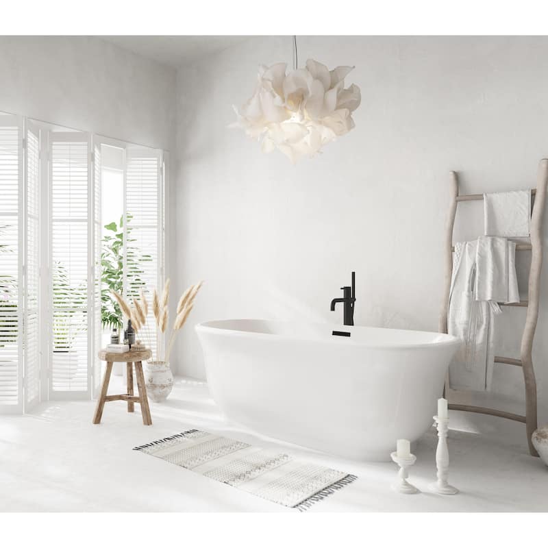 Cameron Soaking Bathtub in Glossy White
