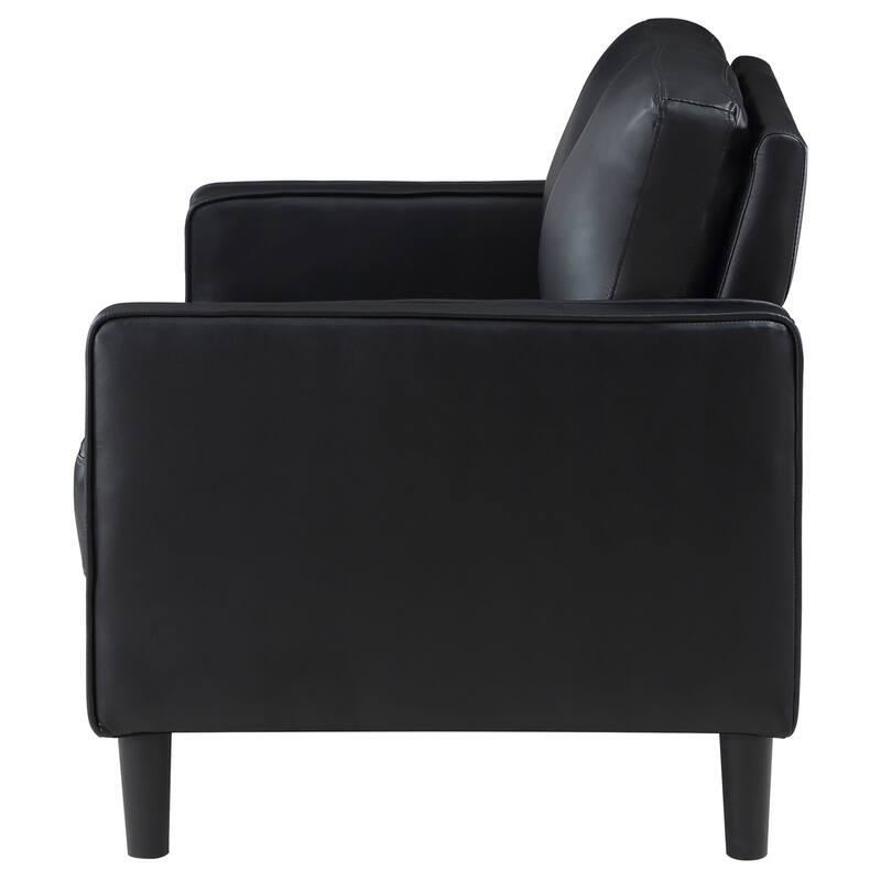Ruth Transitional Upholstered Track Arm Loveseat