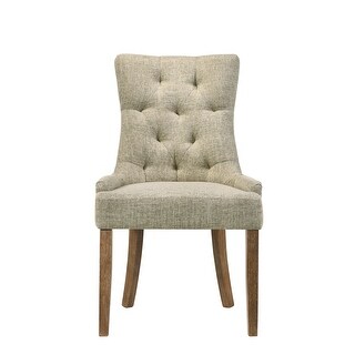 Velvet Dining Chairs Set-2 Wood Tufted Nailhead Trim Back Side Chairs