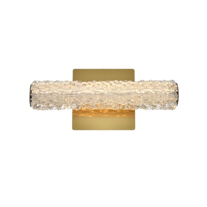 Elegant Lighting 3800W12 Bowen 6" Tall LED Wall Sconce - 12" Wide - Satin Gold
