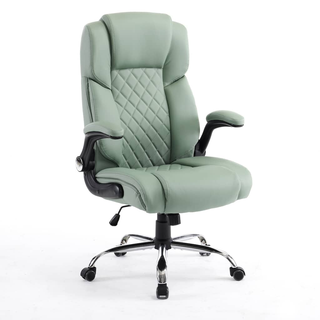 GENESIS Office Chair Rolling Desk Chair w/ Adjustable Armrest, Green - N/A