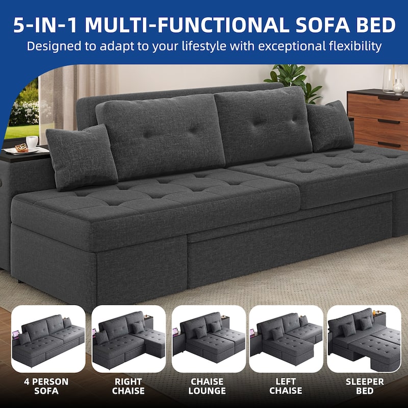 Moasis 5-in-1 Multi-Functional Sofa Bed Modern Folding Sofa