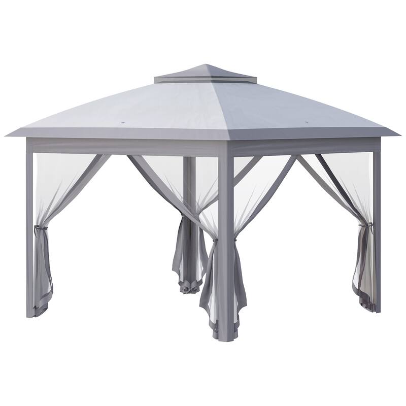 11' x 11' Pop Up Canopy Tent with Netting and Carry Bag