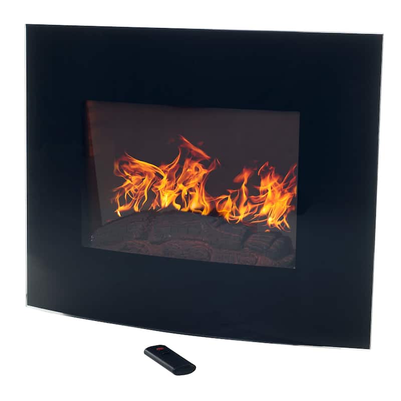 Northwest 25.5-Inch Curved Edge Wall-Mount Electric Fireplace