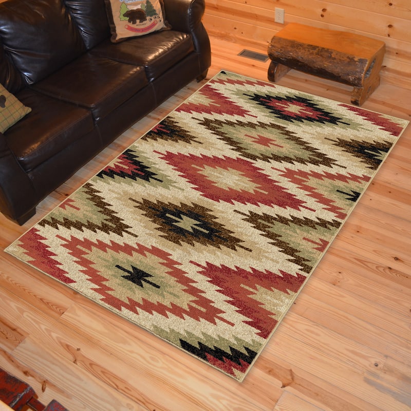 Lodge King Southwes Diamon Rug
