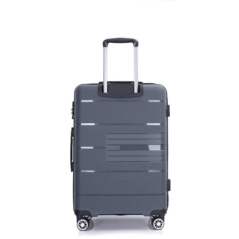 Hardshell 3 Piece PP Luggage Sets, Lightweight Durable Luggage Set with TSA Lock