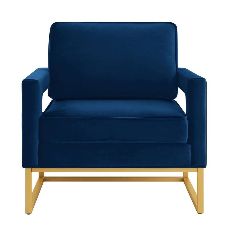 Accent Arm Chair with Gold Base