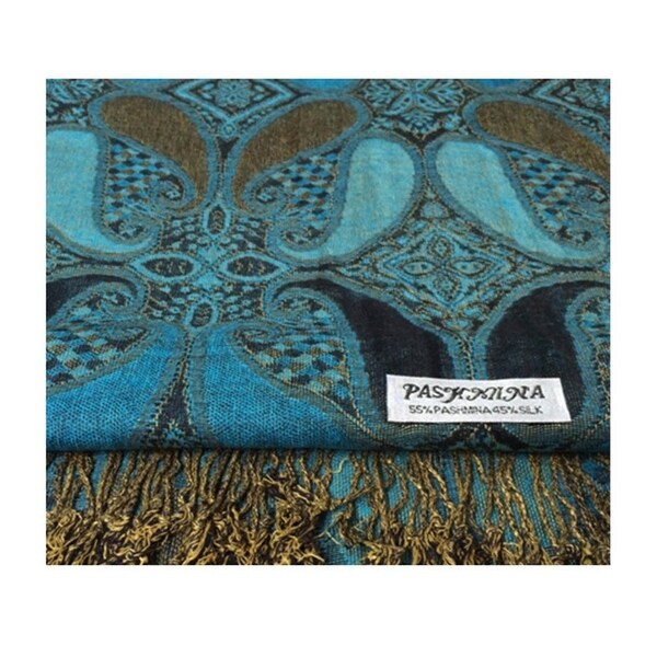 Double Layers Paisley Pashmina Shawl Scarf Stole
