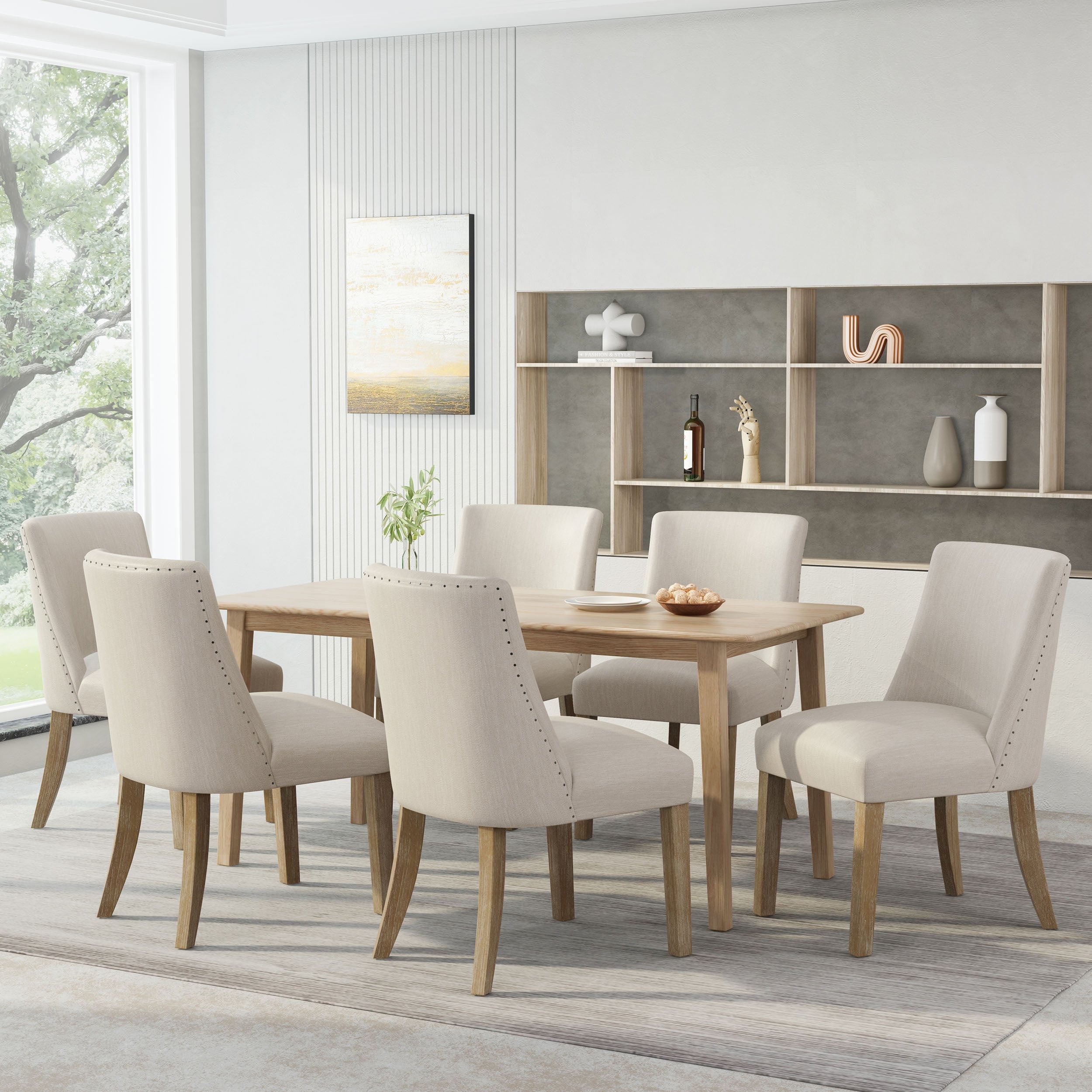 Frances Fabric Dining Chair (Set of 6) by Christopher Knight Home