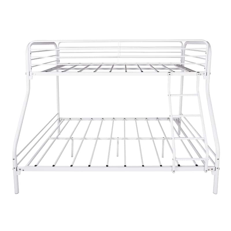 Twin-Over-Full Metal Bunk Bed - White